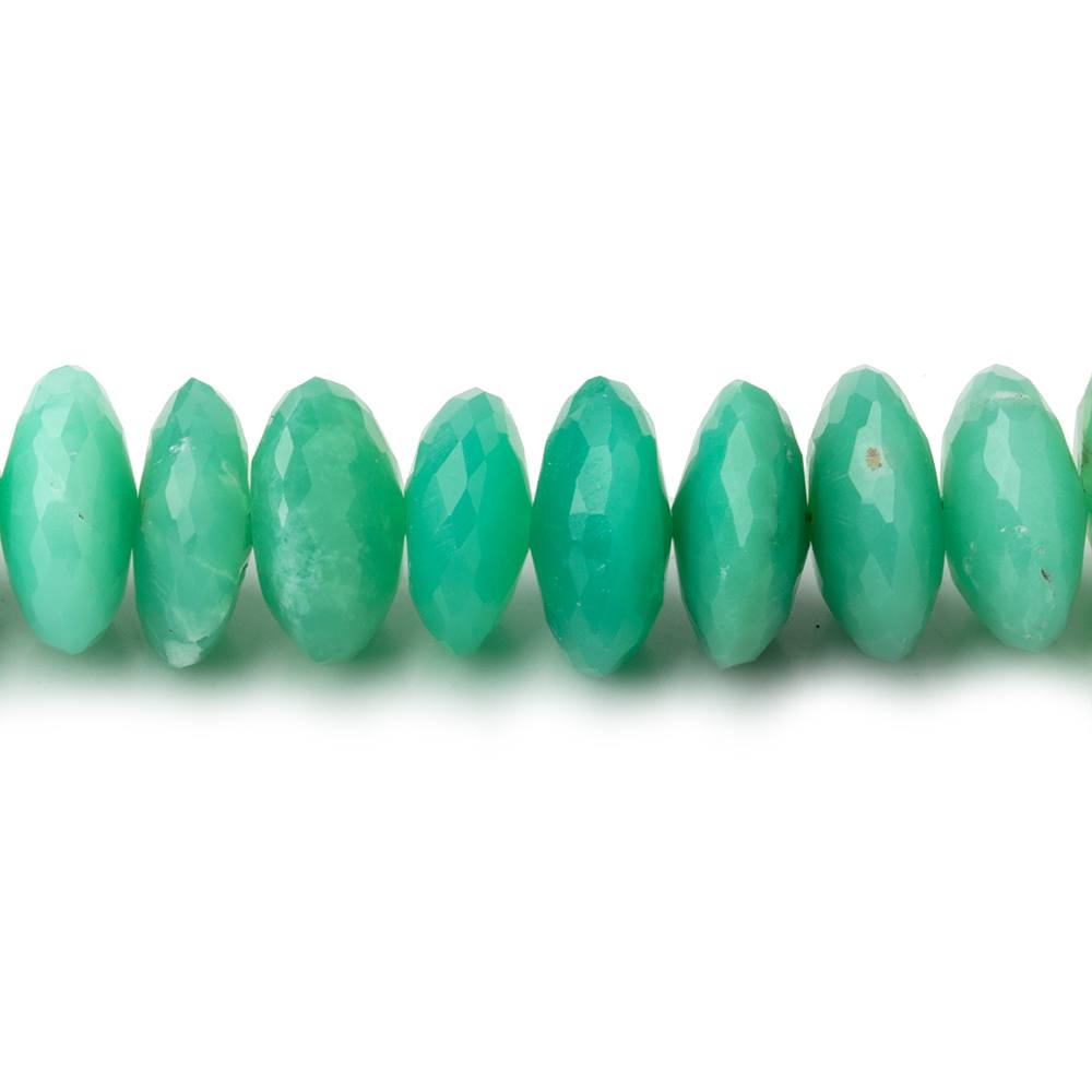 9.5-11mm Chrysoprase German Faceted Rondelle Beads 16 inch 87 pieces A (ONLINE ORDER ONLY)