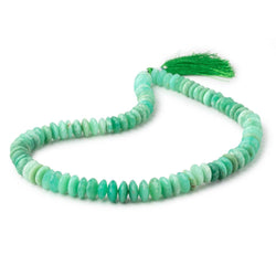 9.5-11mm Chrysoprase German Faceted Rondelle Beads 16 inch 87 pieces A (ONLINE ORDER ONLY)