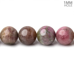 9.5-11mm Multi Color Tourmaline Plain Round Beads 18 inch 45 pieces AA 1mm hole (ONLINE ORDER ONLY)
