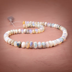 9.5-15mm Ethiopian Opal with Matrix Plain Rondelle Beads 20 inch 75 pieces AA (ONLINE ORDER ONLY)