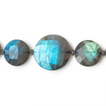 12-20mm Labradorite Faceted Coin Beads 16 inch 23 pieces AA (ONLINE ORDER ONLY)