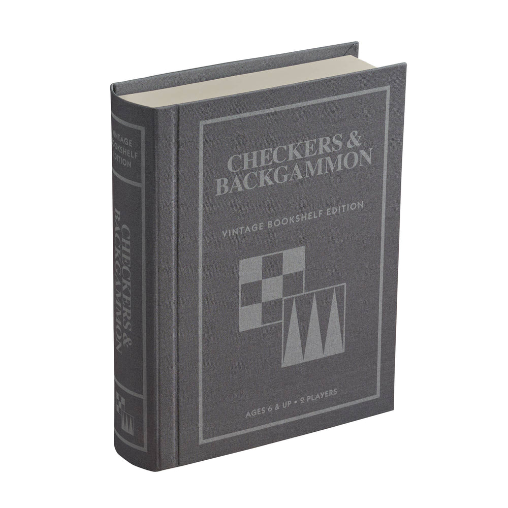 Checkers & Backgammon - Vintage Bookshelf Edition