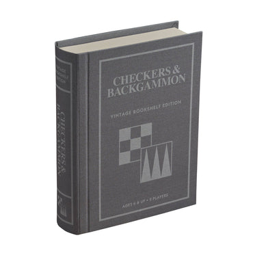 Checkers & Backgammon - Vintage Bookshelf Edition