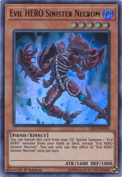 Evil Hero Sinister Necrom [LED5-EN014] Ultra Rare (ONLINE ORDER ONLY)
