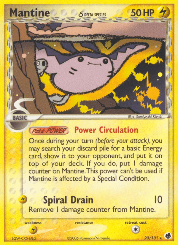 Mantine (20/101) (Delta Species) [EX: Dragon Frontiers] (Online Only)