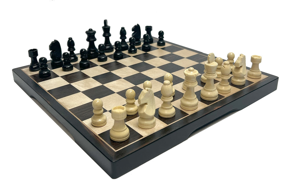 Chess Set - 15" Folding Wood Inlaid Chess Set, 3" King - 95937 (ONLINE ORDER ONLY)
