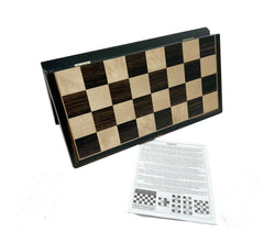 Chess Set - 15" Folding Wood Inlaid Chess Set, 3" King - 95937 (ONLINE ORDER ONLY)
