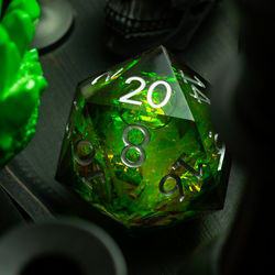 Massive Green Liquid Core 95MM Chonk Handmade Resin Dice And Box (ONLINE ORDER ONLY)