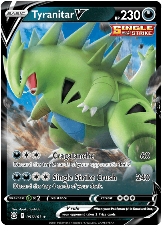 Tyranitar V (097/163) [Sword & Shield: Battle Styles] (Online Only)