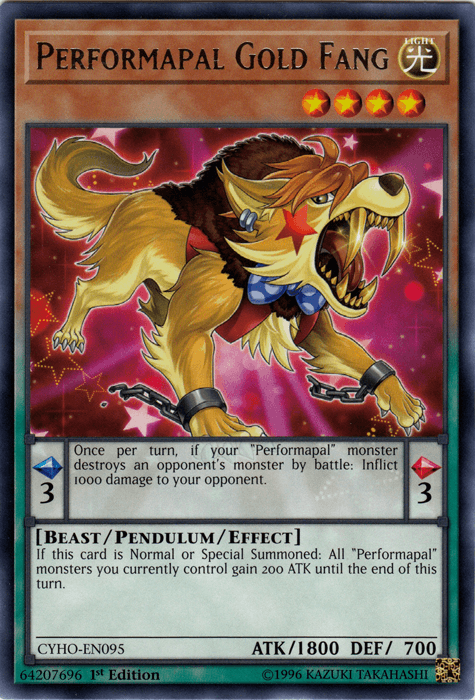Performapal Gold Fang [CYHO-EN095] Rare (ONLINE ORDER ONLY)