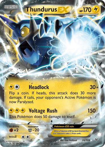 Thundurus EX (26/108) [XY: Roaring Skies] (Online Only)