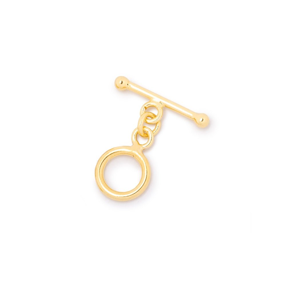 9.5mm Vermeil Toggle Round Design 1 piece (ONLINE ORDER ONLY)
