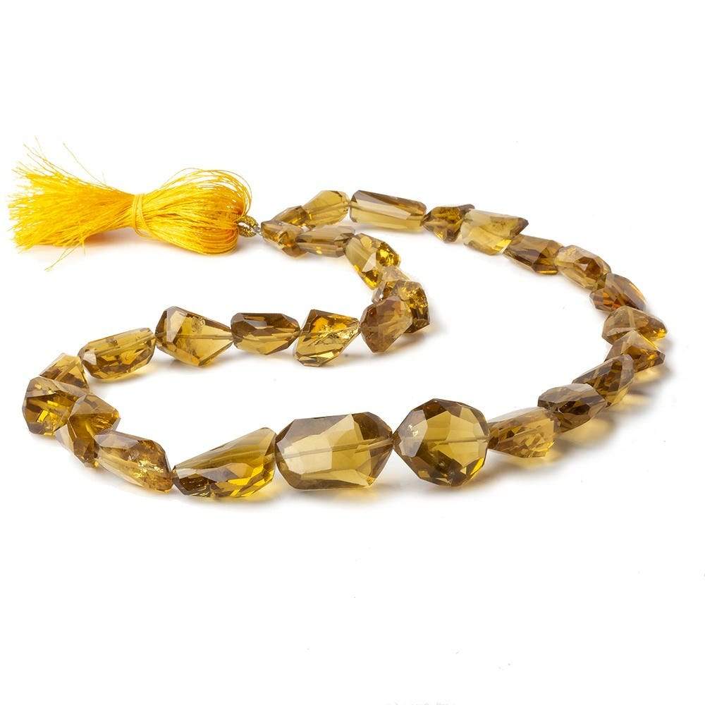 9.5x6.5-20x11.5mm Whiskey Quartz Faceted Nugget Beads 16 inch 27 pieces AAA (ONLINE ORDER ONLY)