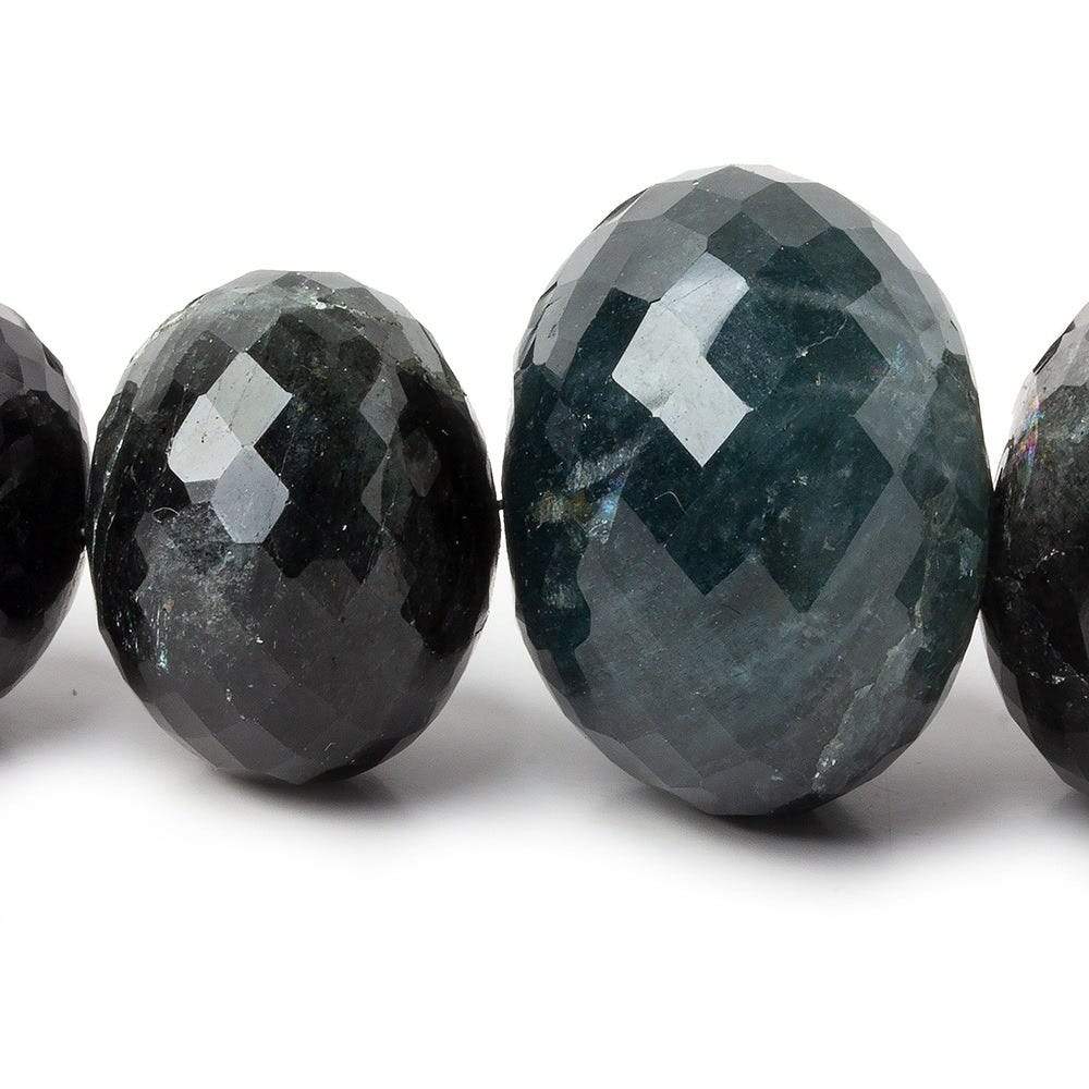 9.5x7-24x16mm Moss Aquamarine faceted rondelle beads 17 inch 44 pieces (ONLINE ORDER ONLY)