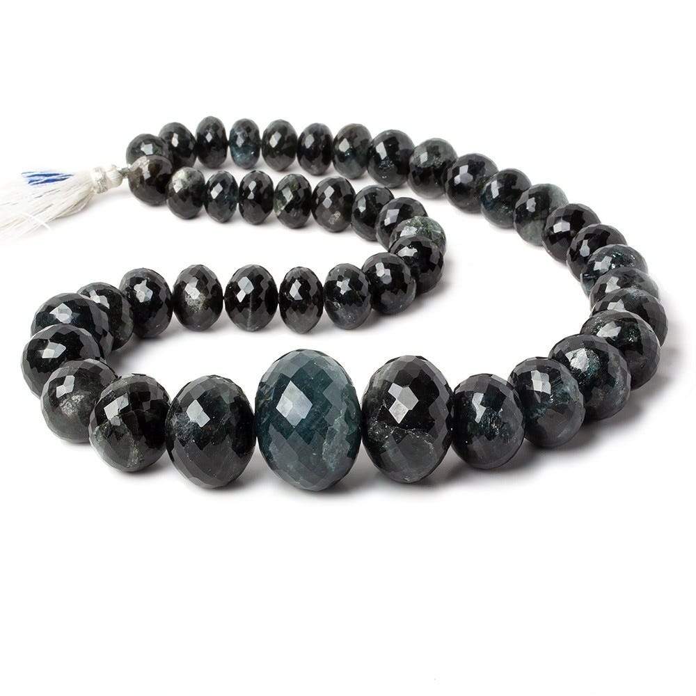 9.5x7-24x16mm Moss Aquamarine faceted rondelle beads 17 inch 44 pieces (ONLINE ORDER ONLY)