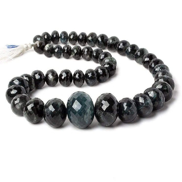 9.5x7-24x16mm Moss Aquamarine faceted rondelle beads 17 inch 44 pieces (ONLINE ORDER ONLY)