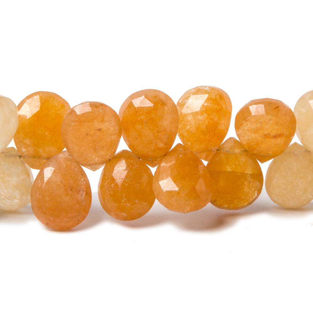 9.5x8-11.5x8mm Aragonite faceted pear beads 8 inch 51 pieces (ONLINE ORDER ONLY)