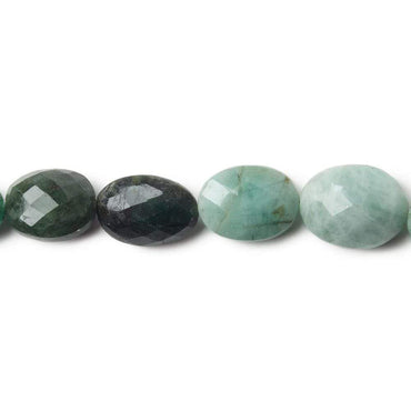 10x8-18x12mm mm Brazilian Emerald Straight Drilled Faceted Oval Beads 17 inch 37 pcs A (ONLINE ORDER ONLY)