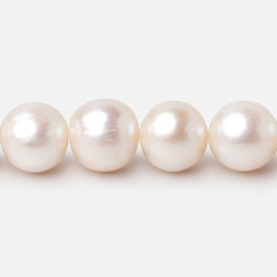 9.5x9-11x10mm Creamy White Off Round Freshwater Pearls 16 inch 42 Beads (ONLINE ORDER ONLY)