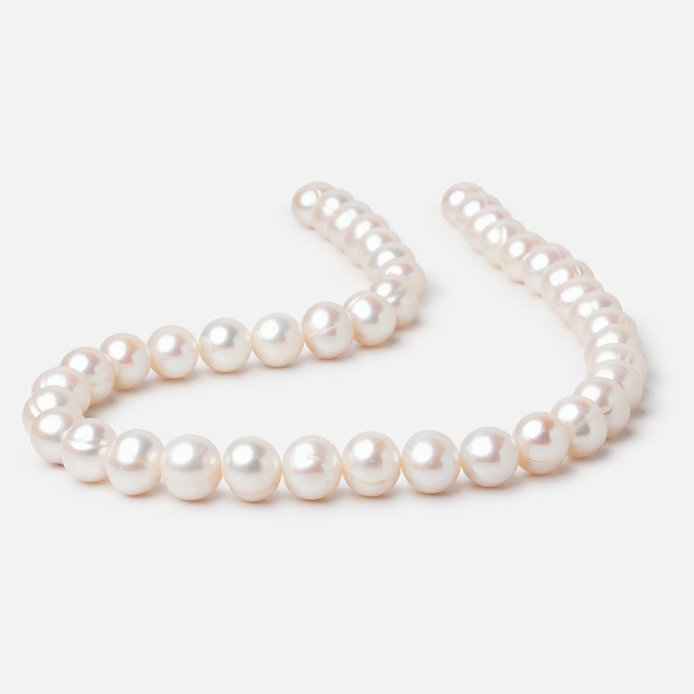 9.5x9-11x10mm Creamy White Off Round Freshwater Pearls 16 inch 42 Beads (ONLINE ORDER ONLY)