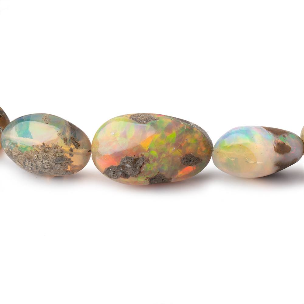 9.5x9-24x15mm Golden Ethiopian Opal Plain Nugget Beads 20 inch 39 pieces AA (ONLINE ORDER ONLY)