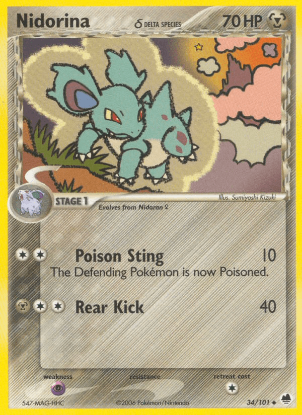 Nidorina (34/101) (Delta Species) [EX: Dragon Frontiers] (Online Only)