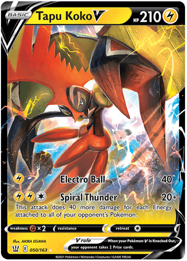 Tapu Koko V (050/163) [Sword & Shield: Battle Styles] (Online Only)