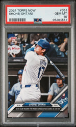 Graded 2024 Topps Now Shohei Ohtani #351 Sets Club Record For Most Consecutive Games with an RBI Baseball Card PSA 10 Gem Mint (ONLINE ORDER ONLY)