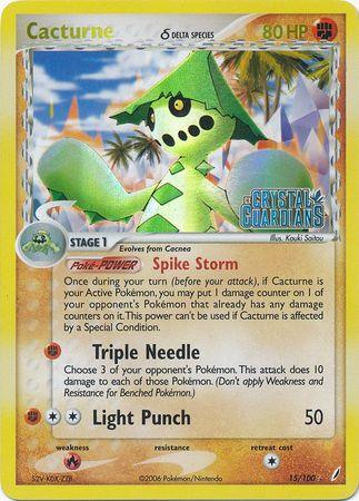 Cacturne (15/100) (Delta Species) (Stamped) [EX: Crystal Guardians] (Online Only)