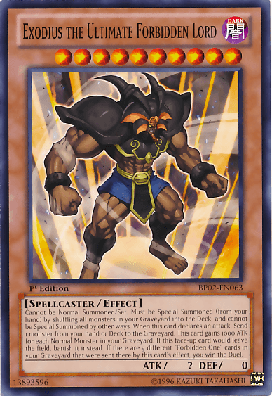 Exodius the Ultimate Forbidden Lord [BP02-EN063] Mosaic Rare (ONLINE ORDER ONLY)