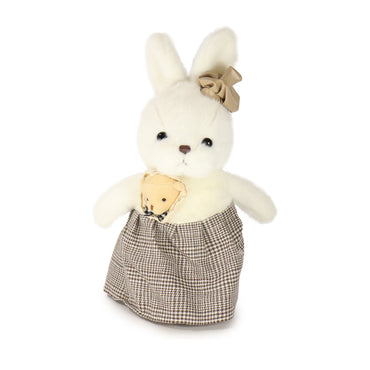 11-inch Old Towne Sage Rabbit with Checkered Dress (ONLINE ORDER ONLY)