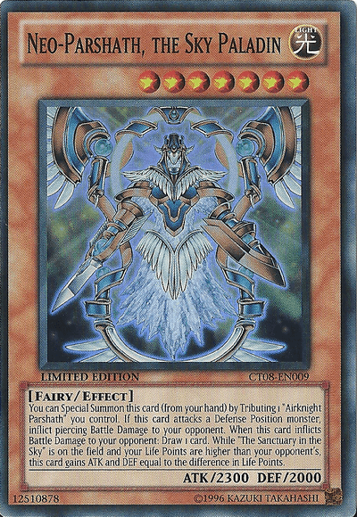 Neo-Parshath, The Sky Paladin [CT08-EN009] Super Rare (ONLINE ORDER ONLY)