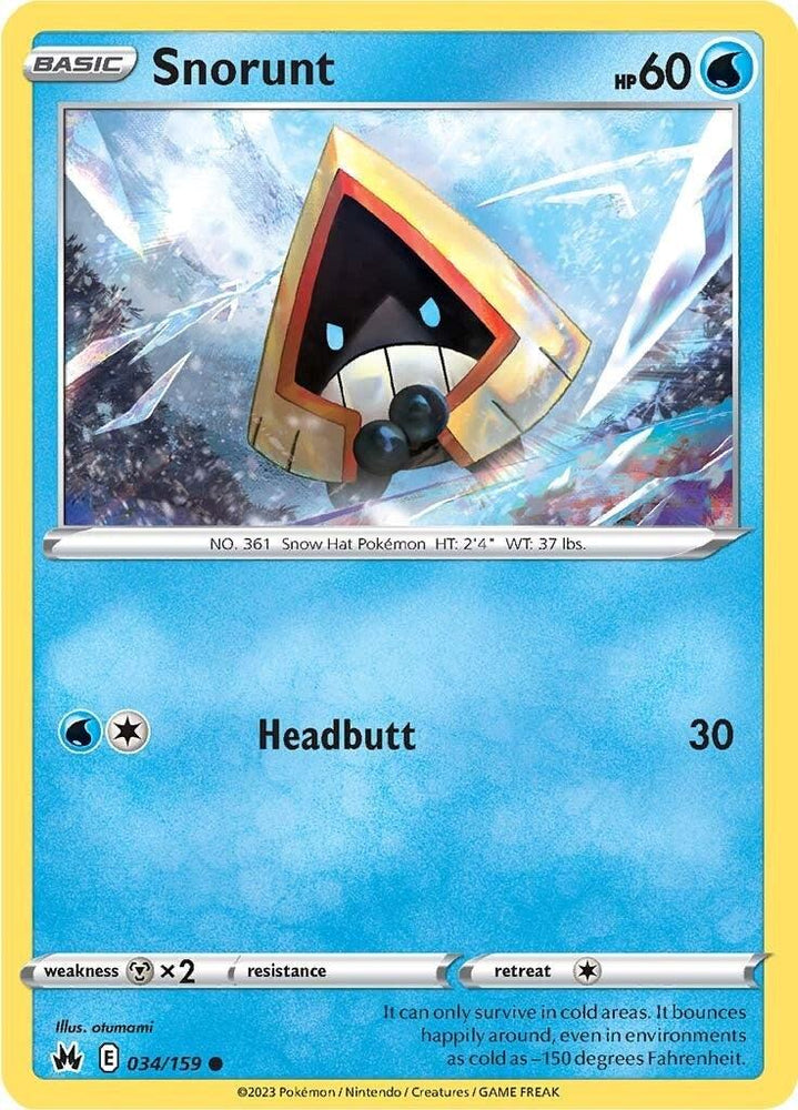 Snorunt (034/159) [Sword & Shield: Crown Zenith] (Online Only)