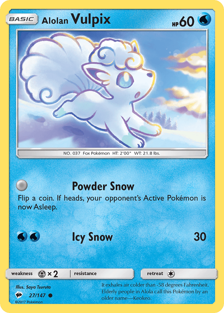Alolan Vulpix (27/147) [Sun & Moon: Burning Shadows] (Online Only)