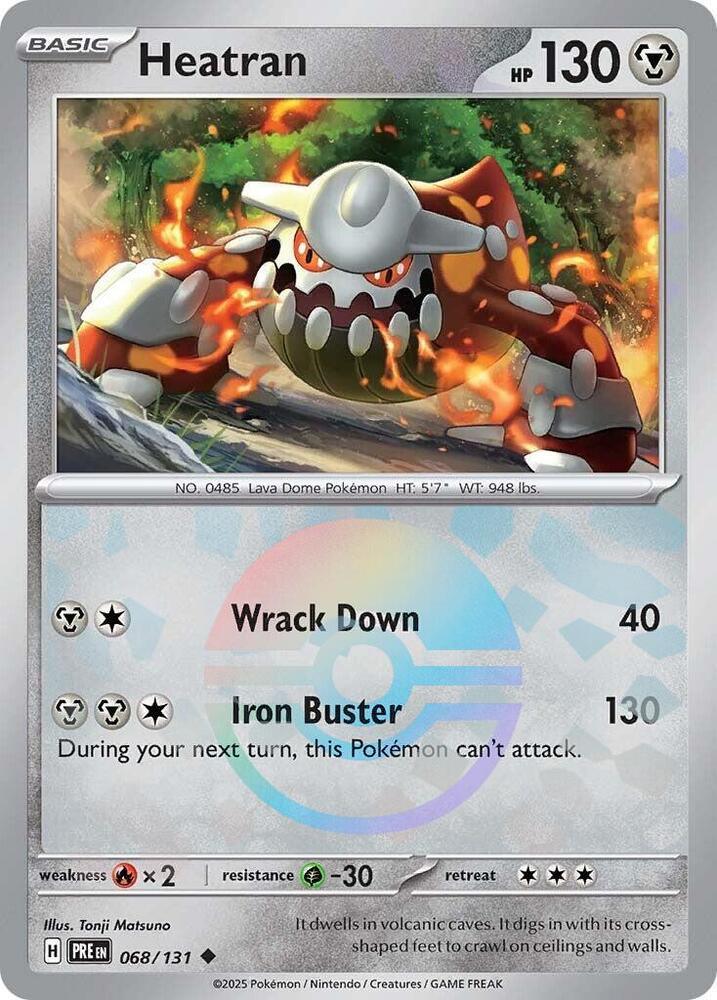 Heatran (068/131) (Poke Ball Pattern) [Scarlet & Violet: Prismatic Evolutions] (Online Only)