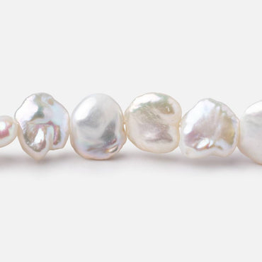 12-14mm Cream Keshi Side Drilled Freshwater Pearls 15.5 inch 34 pieces (ONLINE ORDER ONLY)