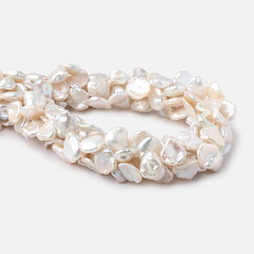 12-14mm Cream Keshi Side Drilled Freshwater Pearls 15.5 inch 34 pieces (ONLINE ORDER ONLY)