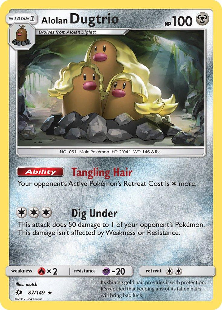 Alolan Dugtrio (87/149) (Cosmos Holo) (Blister Exclusive) [Sun & Moon: Base Set] (Online Only)
