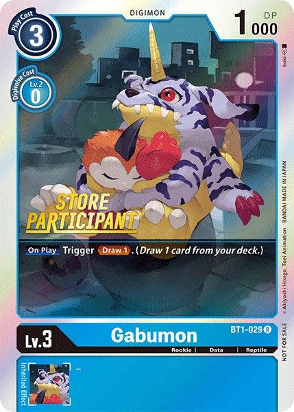 Gabumon [BT1-029] (Store Participant) [Release Special Booster Promos] (ONLINE ORDER ONLY)