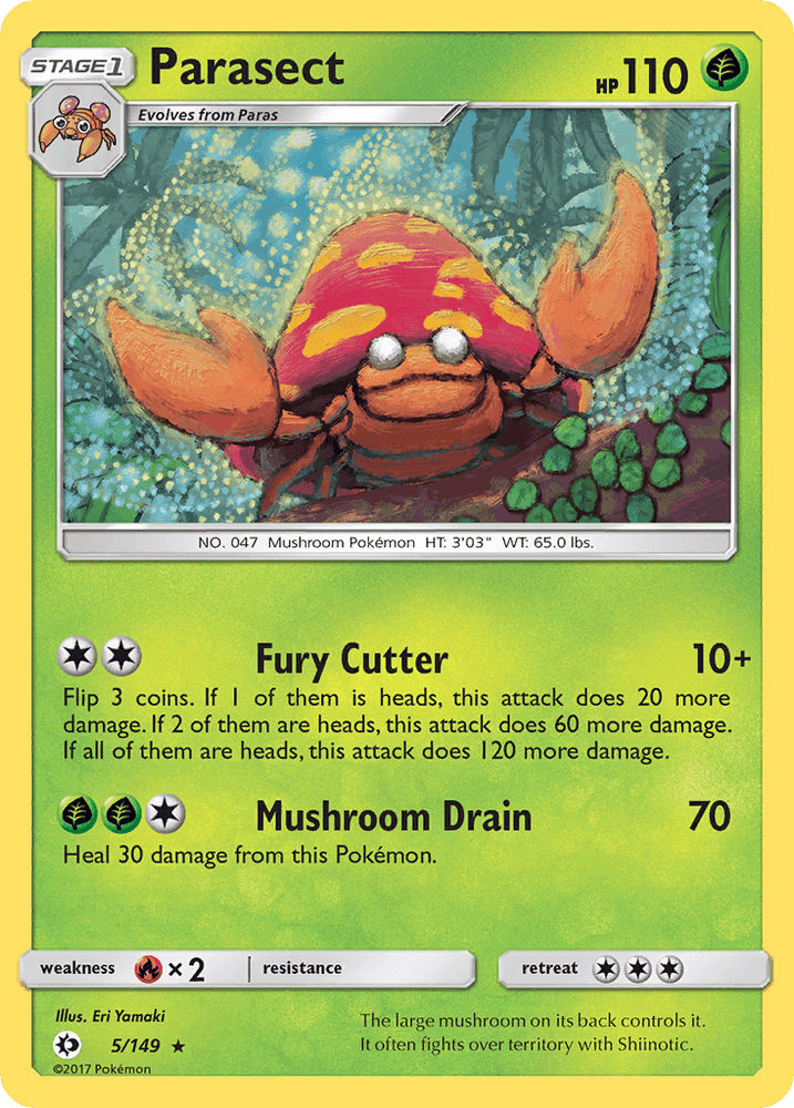 Parasect (5/149) [Sun & Moon: Base Set] (Online Only)