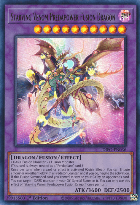 Starving Venom Predapower Fusion Dragon [DIFO-EN036] Ultra Rare (ONLINE ORDER ONLY)