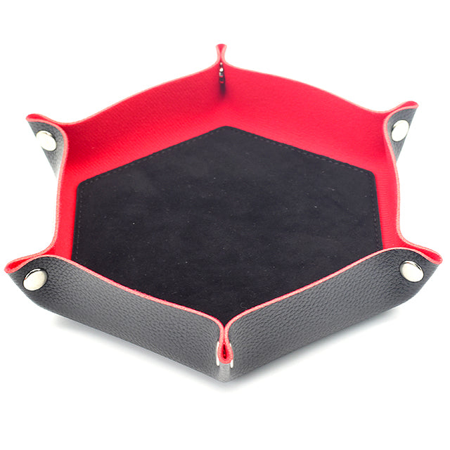 Black/ Red Hex Foldable Flannel Tray (Online Only)