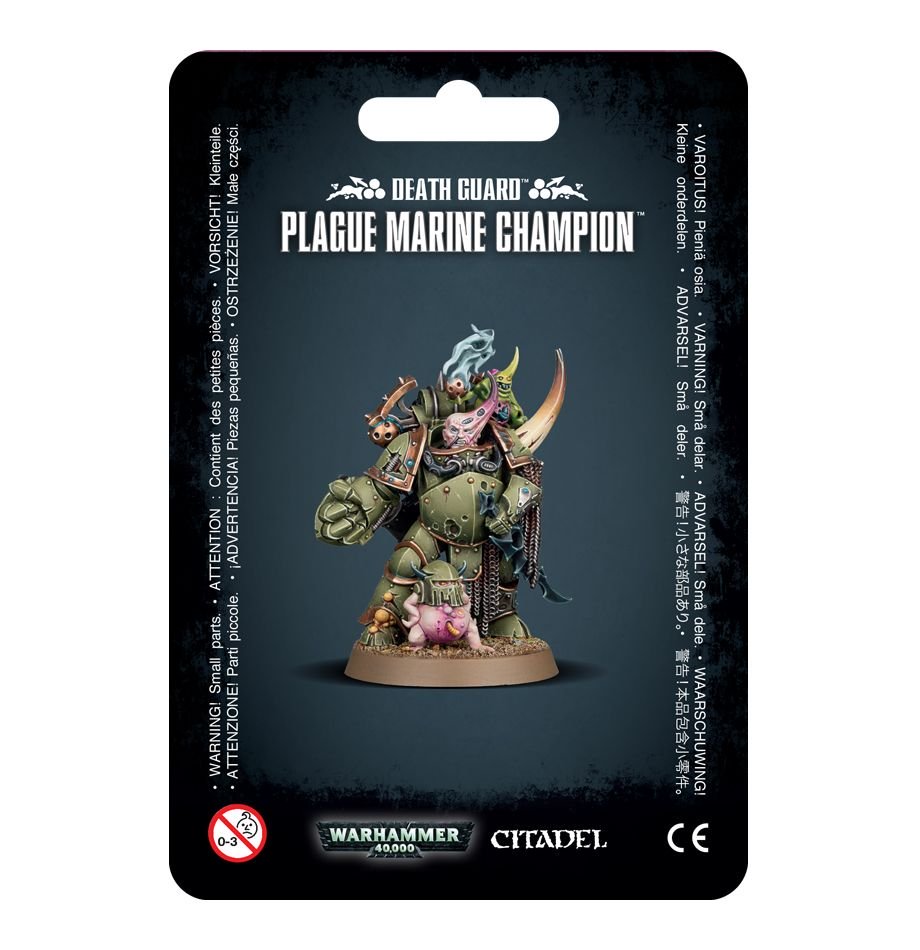 Warhammer 40K: Chaos Space Marines - Plague Marine Champion (ONLINE ORDER ONLY)