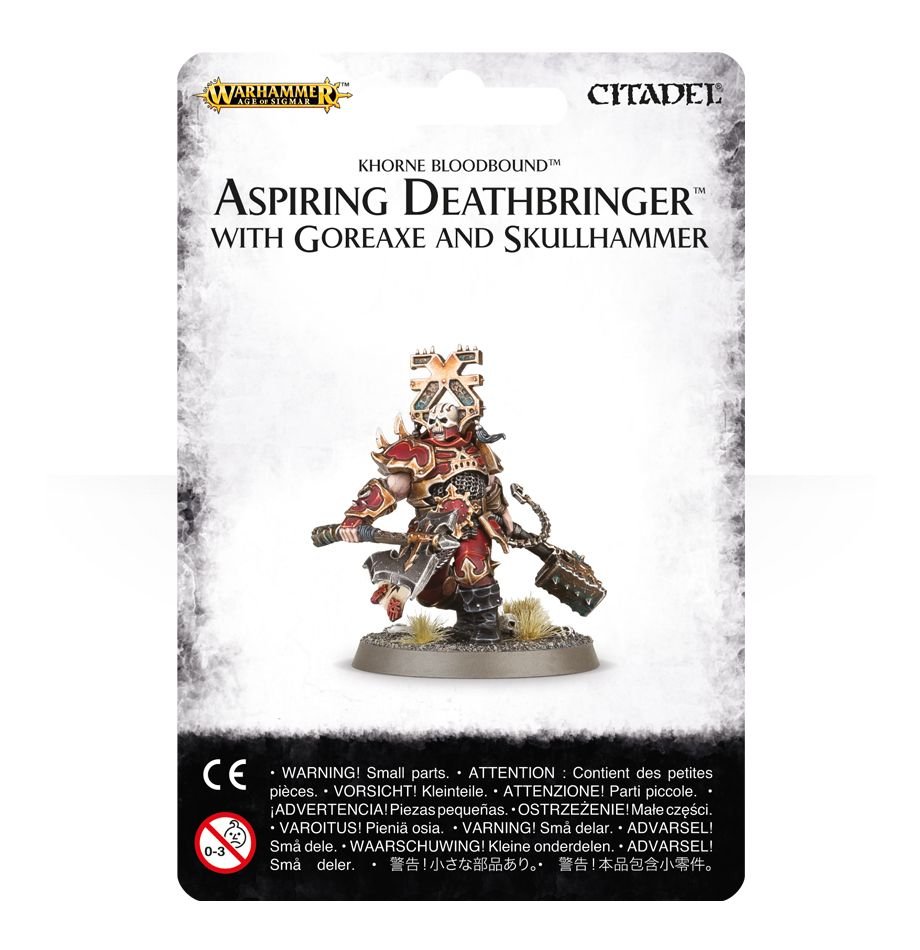 Warhammer: Blades of Khorne - Aspiring Deathbringer with Goreaxe and Skullhammer (ONLINE ORDER ONLY)