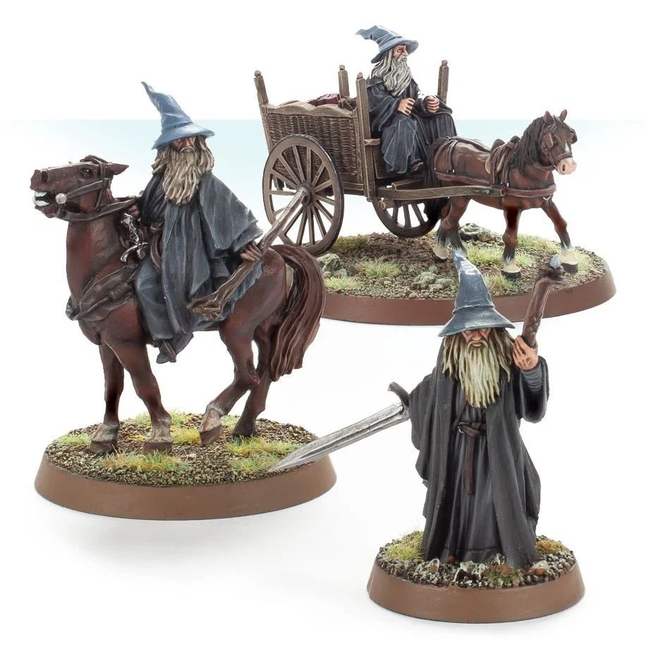 The Lord of the Rings - Gandalf the Grey Foot, Mounted and on Cart (ONLINE ORDER ONLY)