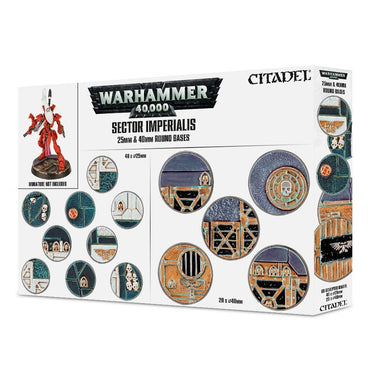Warhammer 40K: Sector Imperialis - 25 & 40mm Round Bases (ONLINE ORDER ONLY)