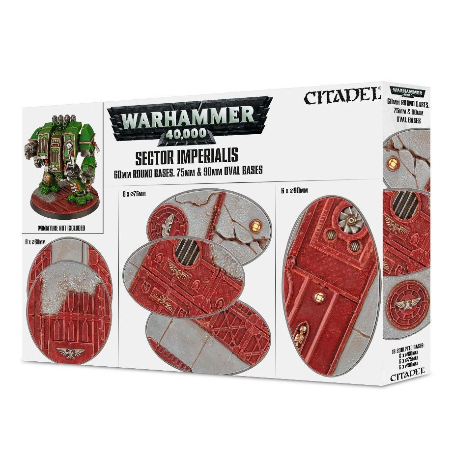 Warhammer 40K: Sector Imperialis - 60mm Round, 75mm Oval & 90mm Oval Bases (ONLINE ORDER ONLY)
