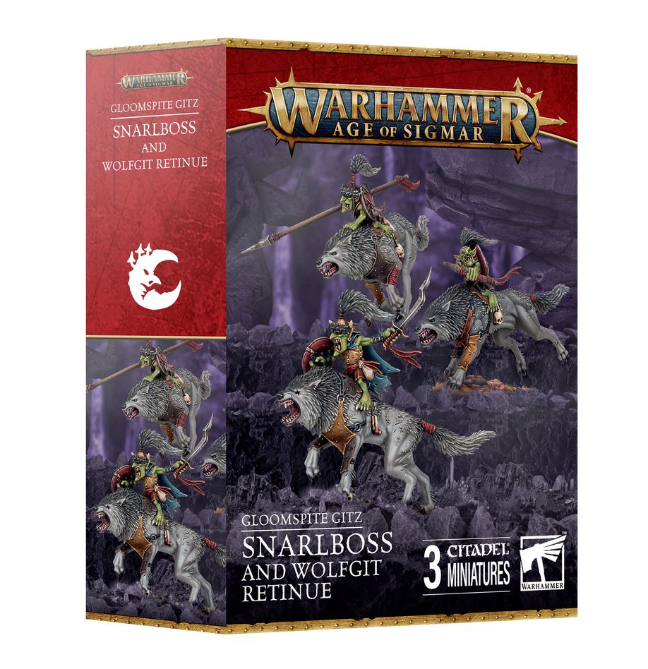 Warhammer Age of Sigmar: Gloomspite Gitz - Snarlboss and Wolfgit Retinue (ONLINE ORDER ONLY)