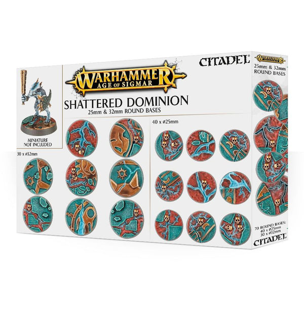 Warhammer: Age of Sigmar - Shattered Dominion 25 & 32mm Round Bases (ONLINE ORDER ONLY)