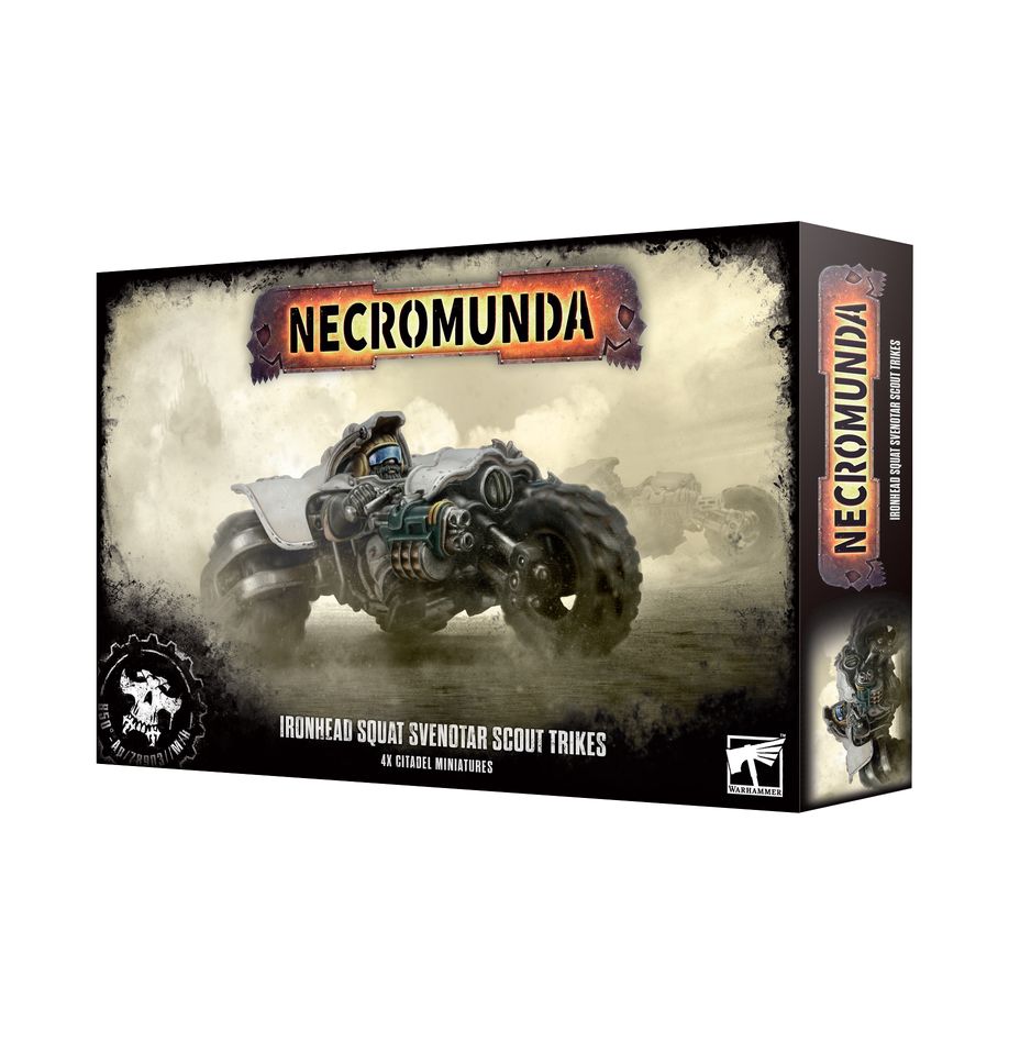Necromunda: Ironhead Squat Svenotar Scout Trikes (ONLINE ORDER ONLY)